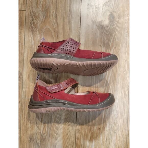 JBU by Jambu MaryJane Flats Sz 8.5 Red Slip On Memory Foam Adjustable Outdoor - Picture 8 of 10